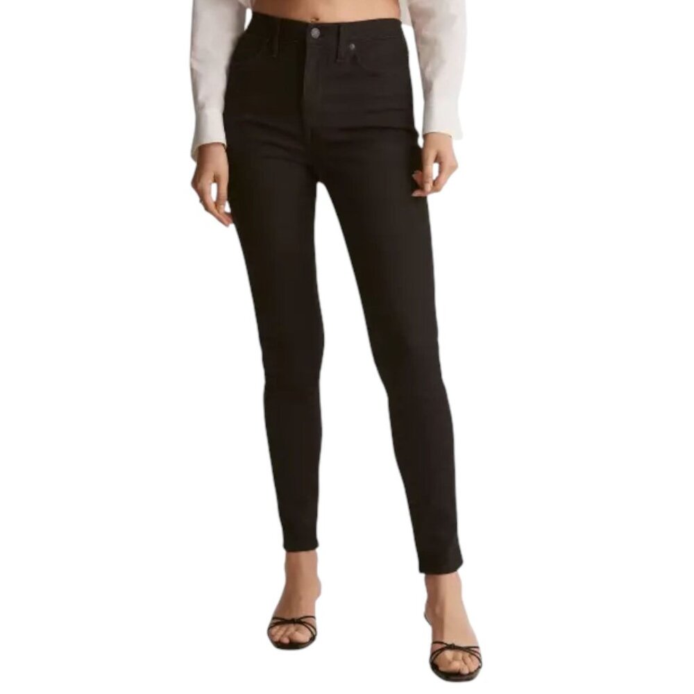 New w Tags, Madewell 10" High Rise Skinny Black Jeans, Sz 25P